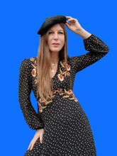 Charger l'image dans la galerie, Chapeau vintage Michèle - Béret en cuir et daim noir.