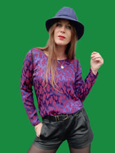 Charger l'image dans la galerie, Chapeau vintage Tamara - En coton violet et galon noué.