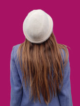 Charger l'image dans la galerie, Chapeau vintage Émeline - Angora et laine blanc. Made in France.