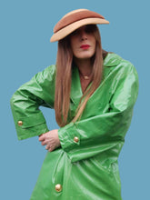 Charger l'image dans la galerie, Chapeau vintage Caroline - Bibi en paille tressée et velours marron. 1960s.