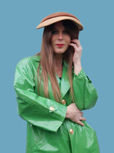 Charger l'image dans la galerie, Chapeau vintage Caroline - Bibi en paille tressée et velours marron. 1960s.