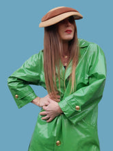 Charger l'image dans la galerie, Chapeau vintage Caroline - Bibi en paille tressée et velours marron. 1960s.