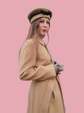 Charger l'image dans la galerie, Chapeau vintage Lucie - Béret à cabillou beige en pure laine vierge. Missouri. Made in France.
