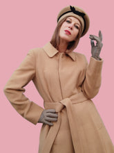 Charger l'image dans la galerie, Chapeau vintage Lucie - Béret à cabillou beige en pure laine vierge. Missouri. Made in France.
