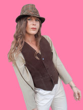 Charger l'image dans la galerie, Chapeau vintage Faustine - 100 % Laine et carreaux Ecossais
