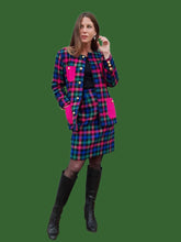 Charger l'image dans la galerie, Ensemble vintage Amelle - veste et jupe crayon colorés. Taille M, 38, 40. Donna Di Cuori