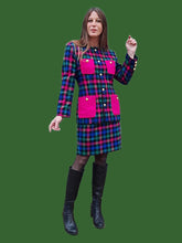 Charger l'image dans la galerie, Ensemble vintage Amelle - veste et jupe crayon colorés. Taille M, 38, 40. Donna Di Cuori