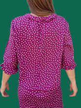 Charger l'image dans la galerie, Ensemble vintage Charlotte - Chemise et jupe à pois. Taille M, 38, 40. S de Style.