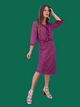 Charger l'image dans la galerie, Ensemble vintage Charlotte - Chemise et jupe à pois. Taille M, 38, 40. S de Style.