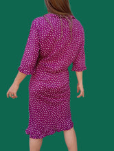Charger l'image dans la galerie, Ensemble vintage Charlotte - Chemise et jupe à pois. Taille M, 38, 40. S de Style.