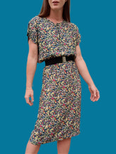 Charger l'image dans la galerie, Ensemble vintage Maggie - Jupe & haut fleuri. Taille M, 38, 40. Carole Richard.