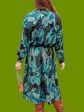 Charger l'image dans la galerie, Ensemble vintage Mado - Chemise et jupe portefeuille feuillage. Taille S, 36, 38
