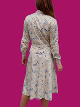 Charger l'image dans la galerie, Ensemble vintage Charline - Veste fine et jupe trapèze. Imprimé floral. Taille M, 38, 40