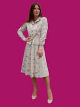Charger l'image dans la galerie, Ensemble vintage Charline - Veste fine et jupe trapèze. Imprimé floral. Taille M, 38, 40