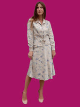 Charger l'image dans la galerie, Ensemble vintage Charline - Veste fine et jupe trapèze. Imprimé floral. Taille M, 38, 40