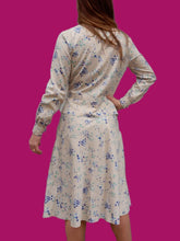 Charger l'image dans la galerie, Ensemble vintage Charline - Veste fine et jupe trapèze. Imprimé floral. Taille M, 38, 40