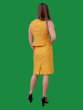 Charger l'image dans la galerie, Ensemble vintage Julie - Soie jaune tournesol. Taille S, 36, 38. Renato Nucci. Made in France