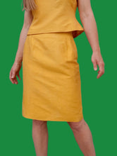 Charger l'image dans la galerie, Ensemble vintage Julie - Soie jaune tournesol. Taille S, 36, 38. Renato Nucci. Made in France