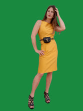 Charger l'image dans la galerie, Ensemble vintage Julie - Soie jaune tournesol. Taille S, 36, 38. Renato Nucci. Made in France