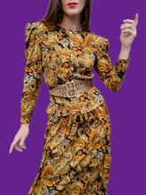 Charger l'image dans la galerie, Ensemble vintage Suzie - Chemisier et jupe fluide. Taille L, 40, 42. Made in France