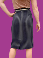 Charger l'image dans la galerie, Ensemble vintage Yolaine - Bleu rayé blanc . Taille XL, 42, 44. Caroline Rohmer