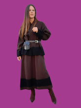 Charger l'image dans la galerie, Ensemble vintage Laly - Veste & robe longue effet tie-dye en laine. Taille XL, 42, 44