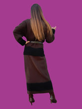 Charger l'image dans la galerie, Ensemble vintage Laly - Veste & robe longue effet tie-dye en laine. Taille XL, 42, 44