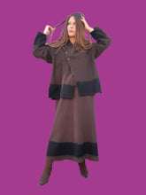 Charger l'image dans la galerie, Ensemble vintage Laly - Veste & robe longue effet tie-dye en laine. Taille XL, 42, 44