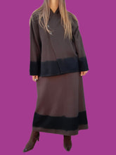 Charger l'image dans la galerie, Ensemble vintage Laly - Veste & robe longue effet tie-dye en laine. Taille XL, 42, 44