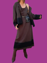 Charger l'image dans la galerie, Ensemble vintage Laly - Veste & robe longue effet tie-dye en laine. Taille XL, 42, 44