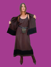 Charger l'image dans la galerie, Ensemble vintage Laly - Veste & robe longue effet tie-dye en laine. Taille XL, 42, 44