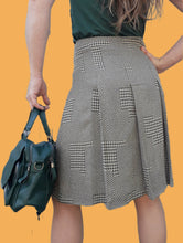 Charger l'image dans la galerie, Ensemble vintage Maria - Imprimé chevrons & pieds-de-poule. Taille L, 40, 42. Fabriqué en France.