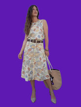 Charger l'image dans la galerie, Ensemble vintage Valentine - Imprimé pastel fleuri. Taille M, 38, 40. Fabriqué en France