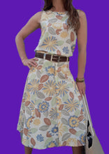Charger l'image dans la galerie, Ensemble vintage Valentine - Imprimé pastel fleuri. Taille M, 38, 40. Fabriqué en France