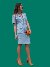 Charger l'image dans la galerie, Ensemble vintage Jade. veste & jupe bleu ciel. Taille S, 36, 38