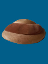 Charger l'image dans la galerie, Chapeau vintage Caroline - Bibi en paille tressée et velours marron. 1960s.