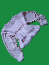 Charger l'image dans la galerie, Pull vintage Charline - Laine et mohair rose. Taille M, 38, 40. Tricoté main.