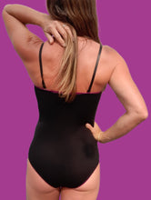 Charger l'image dans la galerie, Body vintage Émeline - Noir et violet. Taille XS, 34, 36