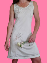 Charger l'image dans la galerie, Fond de robe vintage Hélène - Nuisette blanche. Broderies ajourées. Taille S, 36, 38.
