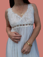 Charger l'image dans la galerie, Robe de nuit / d'intérieur vintage Line - Voile transparent. Taille M, 38, 40