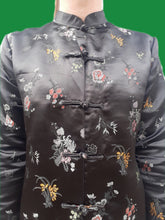 Charger l'image dans la galerie, Kimono Vietnamien Linh - Brocard fleuri. Taille M, 38, 40