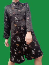 Charger l'image dans la galerie, Kimono Vietnamien Linh - Brocard fleuri. Taille M, 38, 40