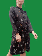 Charger l'image dans la galerie, Kimono Vietnamien Linh - Brocard fleuri. Taille M, 38, 40