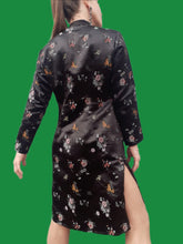 Charger l'image dans la galerie, Kimono Vietnamien Linh - Brocard fleuri. Taille M, 38, 40