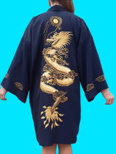 Charger l'image dans la galerie, Kimono Vietnamien Maï Lan - Soie et broderies dragons. Taille L, 42, 44