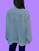 Charger l'image dans la galerie, Tunique "Seconde" Sophia - Broderies fantaisies et col mao. Taille XXXL, 46, 48.