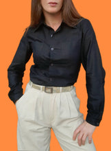 Charger l'image dans la galerie, Chemisier "Seconde" Eugénie - Noir. Inès de la Fressange. Taille S, 36, 38.