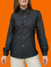 Charger l'image dans la galerie, Chemisier "Seconde" Eugénie - Noir. Inès de la Fressange. Taille S, 36, 38.