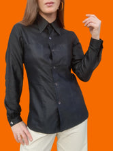 Charger l'image dans la galerie, Chemisier "Seconde" Eugénie - Noir. Inès de la Fressange. Taille S, 36, 38.