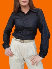 Charger l'image dans la galerie, Chemisier "Seconde" Eugénie - Noir. Inès de la Fressange. Taille S, 36, 38.